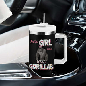 Gorilla Lover Gift Tumbler With Handle Just A Girl Who Loves Gorillas TS12 Print Your Wear
