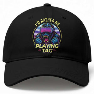 VR Gamer Gorilla Baseball Cap I’d Rather Be Playing Tag Gift TS12 Print Your Wear