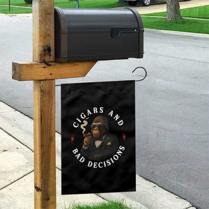Cigars And Bad Decisions Garden Flag Funny Gorilla Gift TS12 Print Your Wear