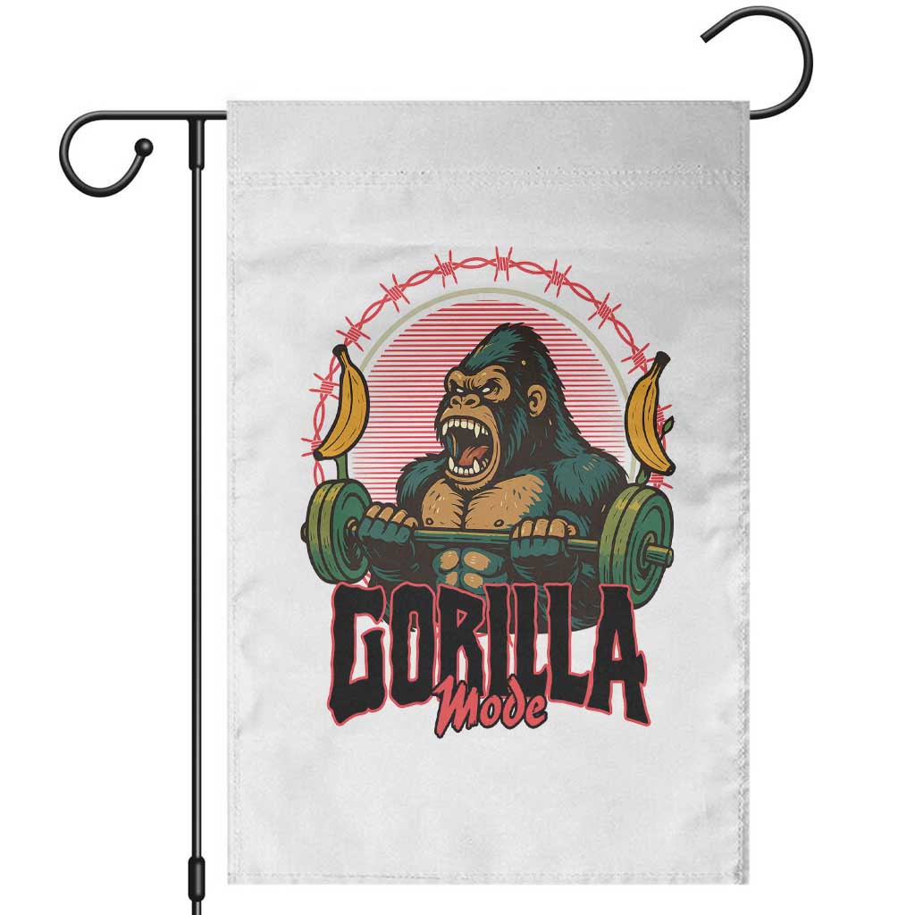 Fitness Lover Gift Garden Flag Gorilla Mode TS12 White Print Your Wear