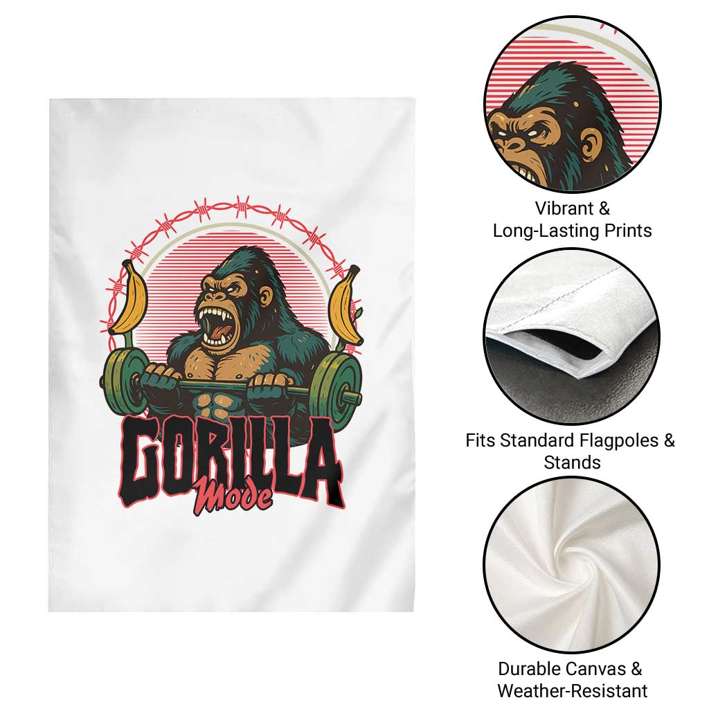 Fitness Lover Gift Garden Flag Gorilla Mode TS12 Print Your Wear