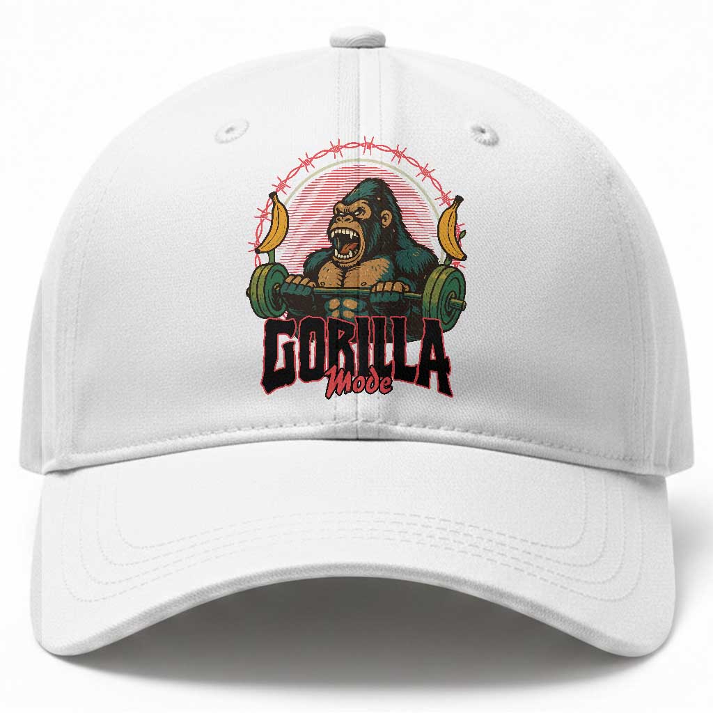 Fitness Lover Gift Baseball Cap Gorilla Mode TS12 Print Your Wear