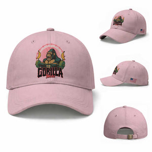 Fitness Lover Gift Baseball Cap Gorilla Mode TS12 Baseball Cap Universal Fit Light Pink Print Your Wear