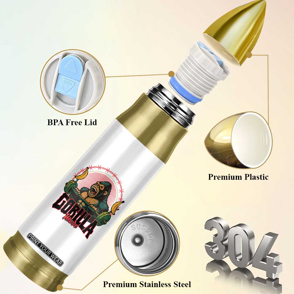 Fitness Lover Gift Bullet Tumbler Gorilla Mode TS12 Print Your Wear