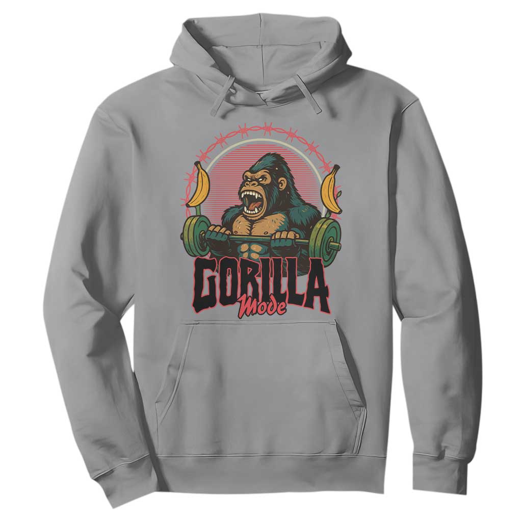 Fitness Lover Gift Hoodie Gorilla Mode TS12 Sport Gray Print Your Wear