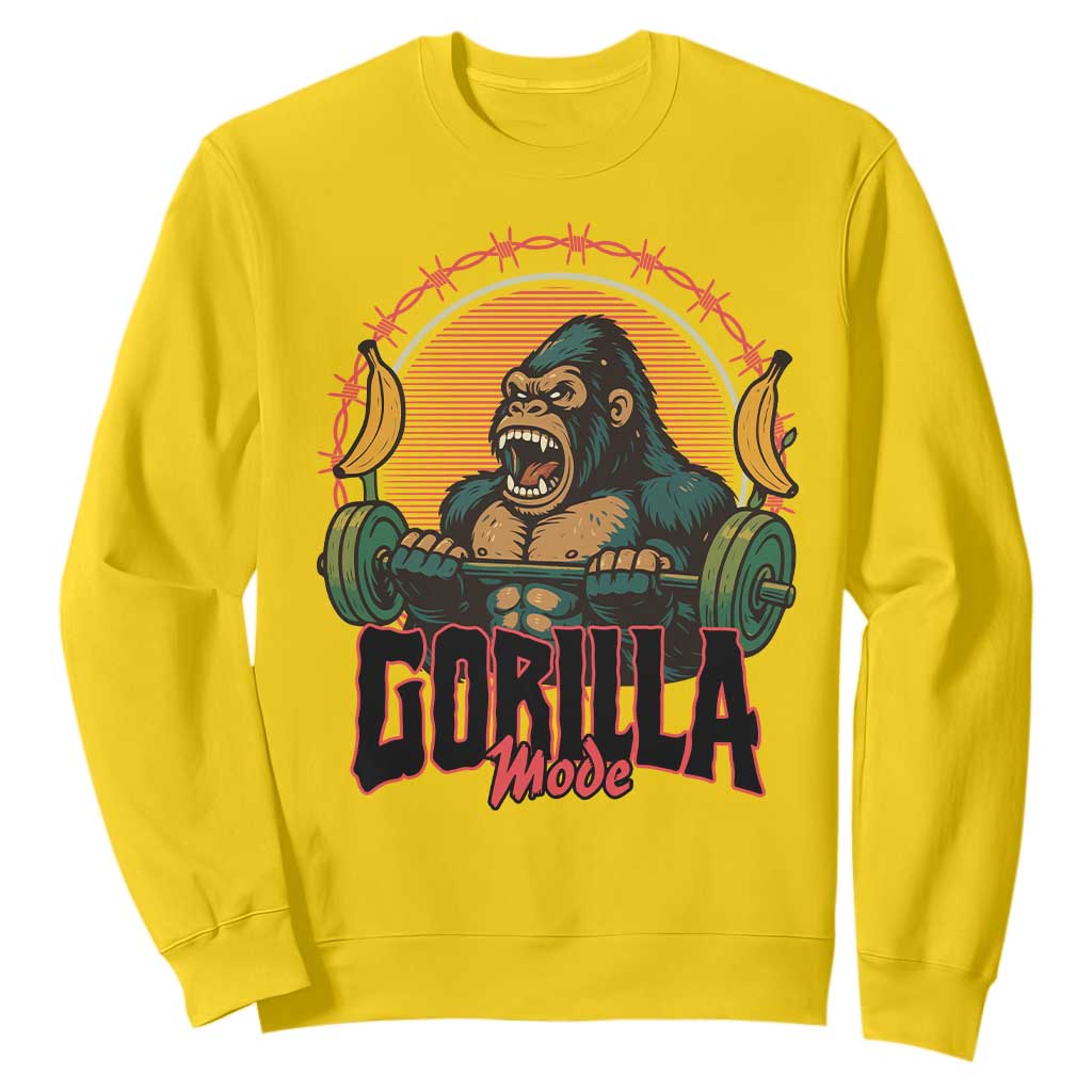 Fitness Lover Gift Sweatshirt Gorilla Mode TS12 Daisy Print Your Wear