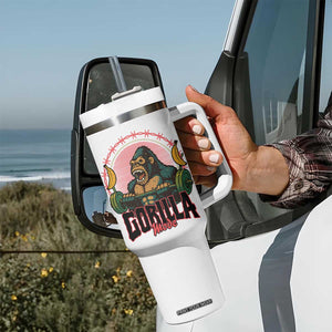 Fitness Lover Gift Tumbler With Handle Gorilla Mode TS12 Print Your Wear