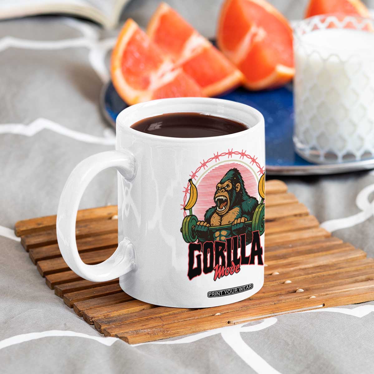 Fitness Lover Gift Coffee Mug Gorilla Mode TS12 Print Your Wear