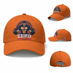 Zero Excuses Baseball Cap Gorilla Fitness Lover Gift TS12 Baseball Cap Universal Fit Orange Print Your Wear