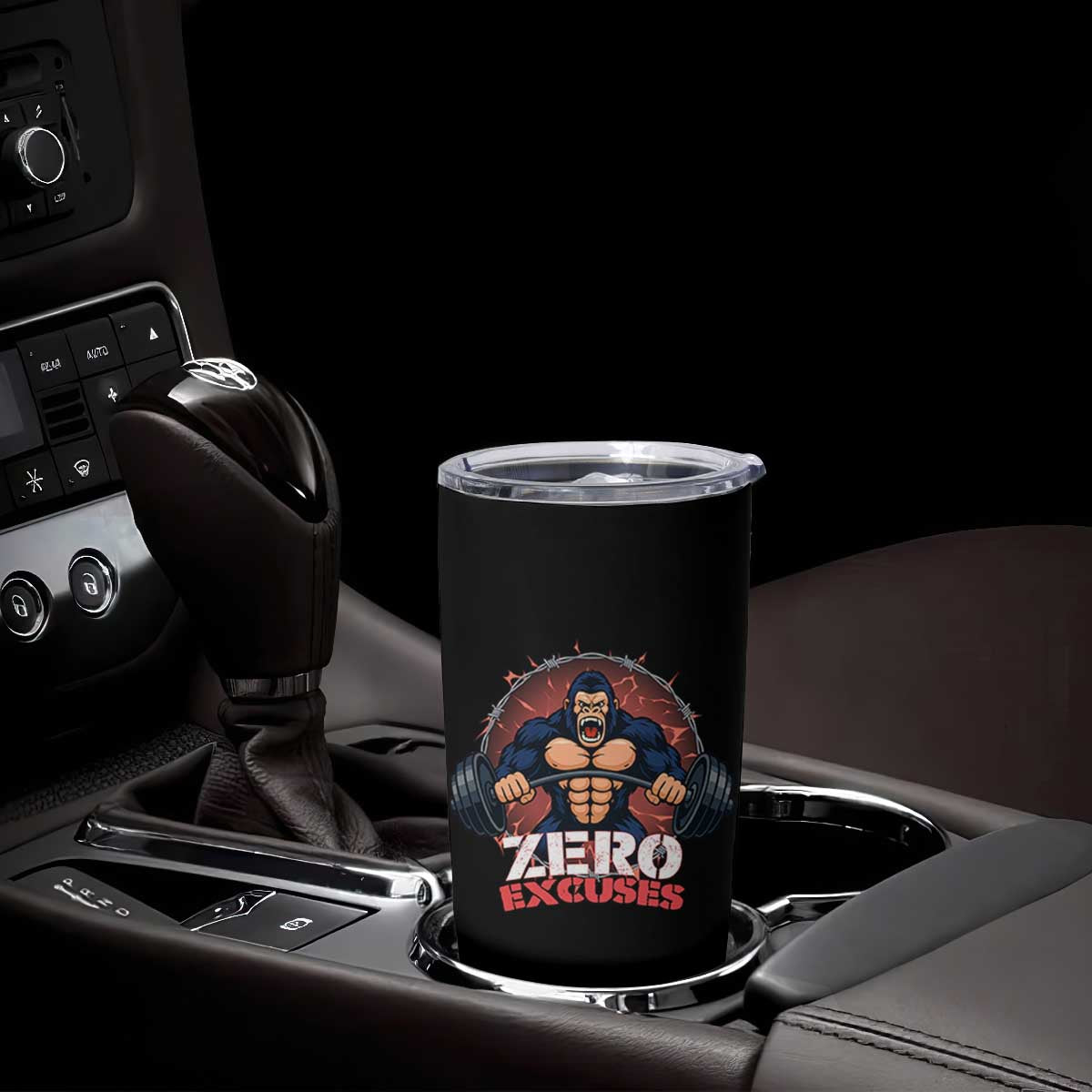 Zero Excuses Tumbler Cup Gorilla Fitness Lover Gift TS12 Print Your Wear