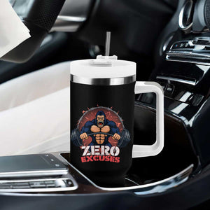 Zero Excuses Tumbler With Handle Gorilla Fitness Lover Gift TS12 Print Your Wear