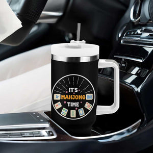 It Is Mahjong Time Tumbler With Handle Gambling Chinese Gift TS12 Print Your Wear