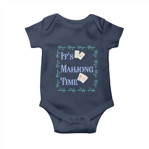 Mahjong Gift Baby Onesie It Is Mahjong Time For Players TS12 Navy Print Your Wear