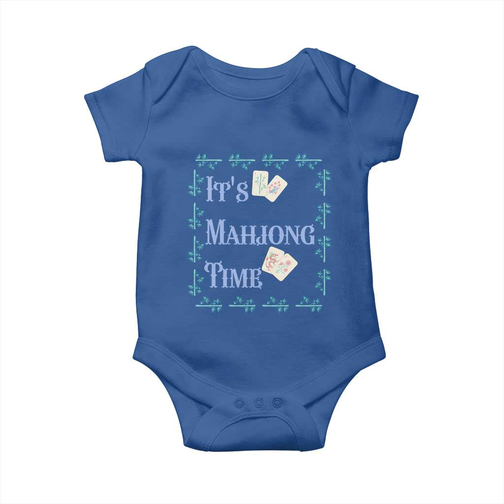 Mahjong Gift Baby Onesie It Is Mahjong Time For Players TS12 Royal Blue Print Your Wear
