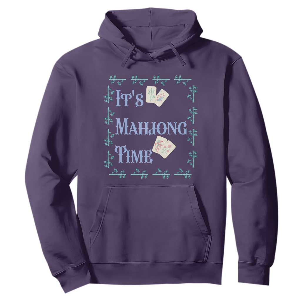 Mahjong Gift Hoodie It Is Mahjong Time For Players TS12 Purple Print Your Wear