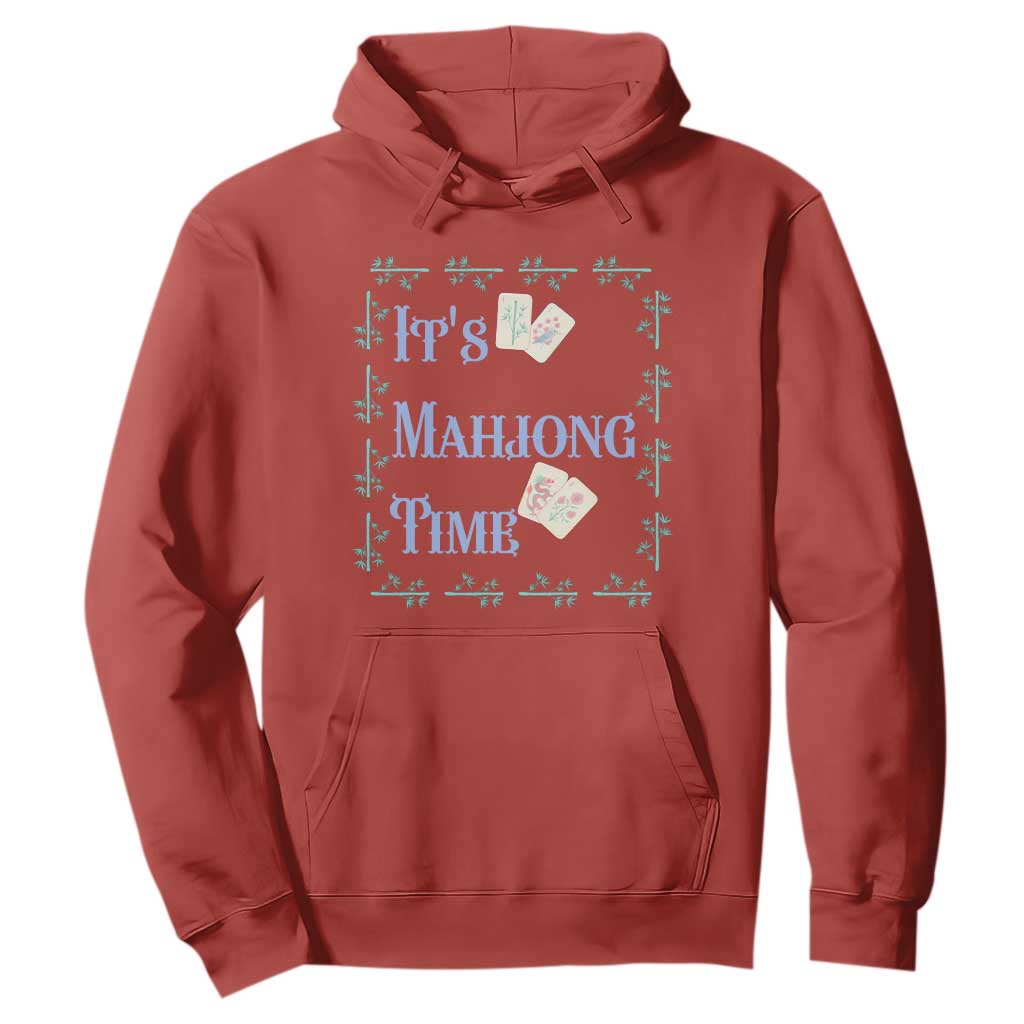 Mahjong Gift Hoodie It Is Mahjong Time For Players TS12 Red Print Your Wear