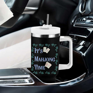 Mahjong Gift Tumbler With Handle It Is Mahjong Time For Players TS12 Print Your Wear