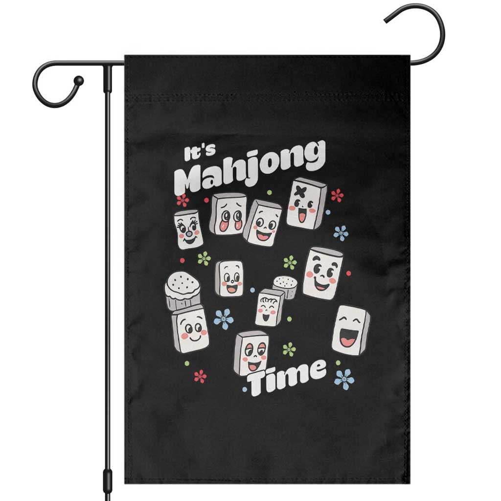 It Is Mahjong Time Garden Flag Mahjong Lover Gift TS12 Black Print Your Wear