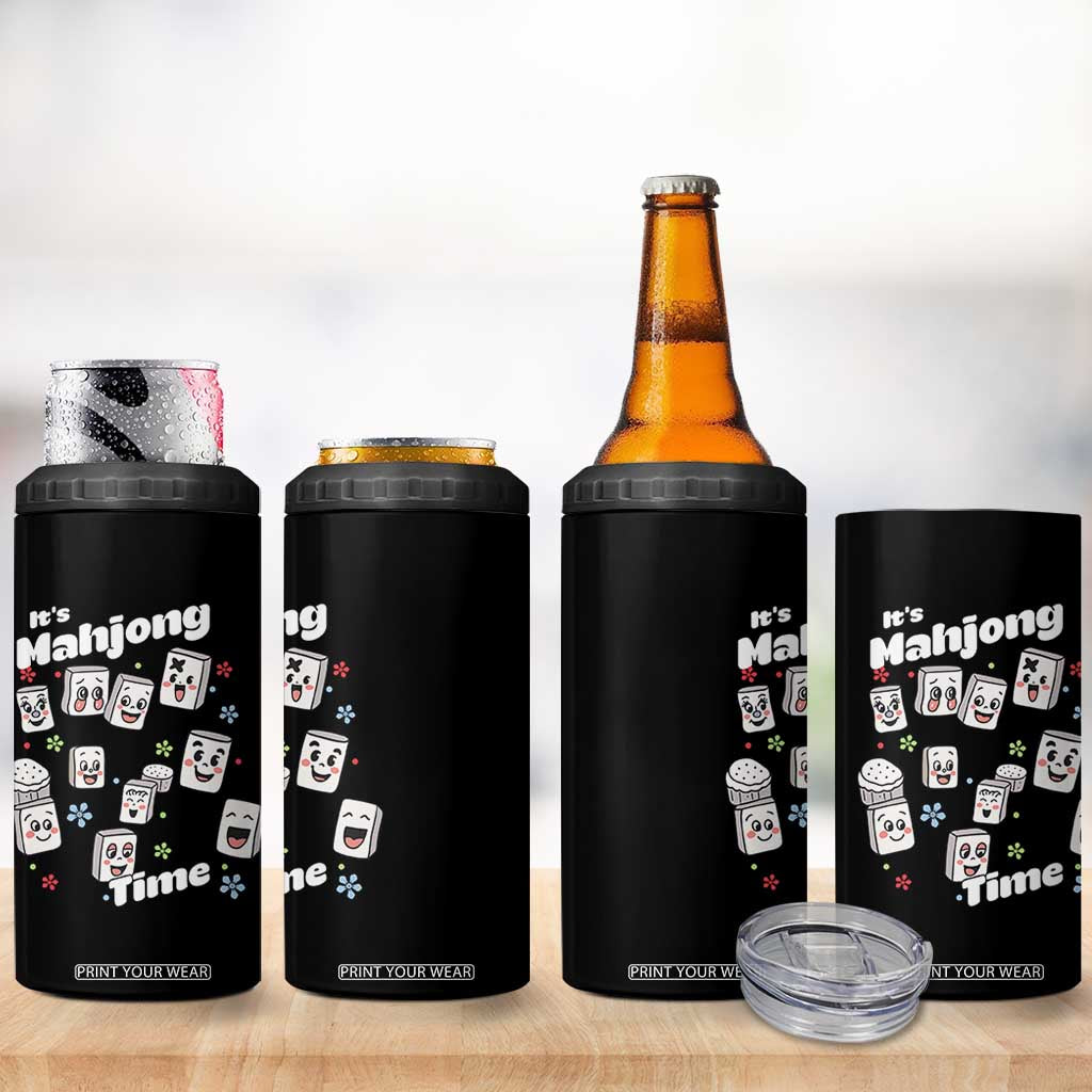 It Is Mahjong Time 4 in 1 Can Cooler Tumbler Mahjong Lover Gift TS12 Print Your Wear