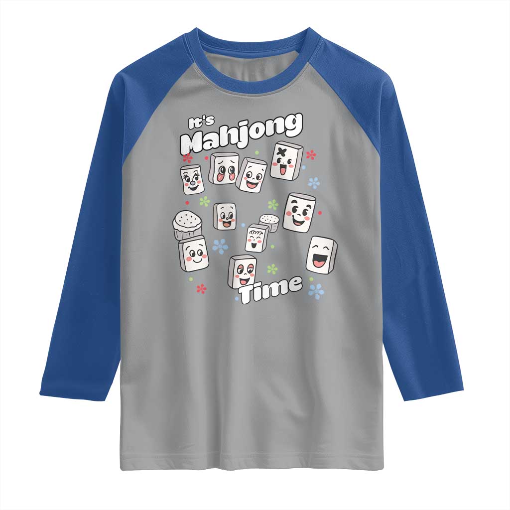 It Is Mahjong Time Raglan Shirt Mahjong Lover Gift TS12 Sport Gray Royal Print Your Wear