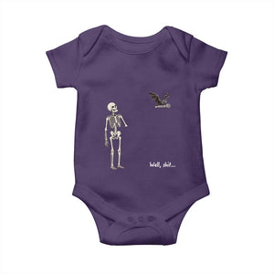 Funny Well Shit Skeleton Baby Onesie Bat Carrying Bones Halloween Gift