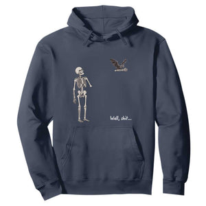 Funny Well Shit Skeleton Hoodie Bat Carrying Bones Halloween Gift