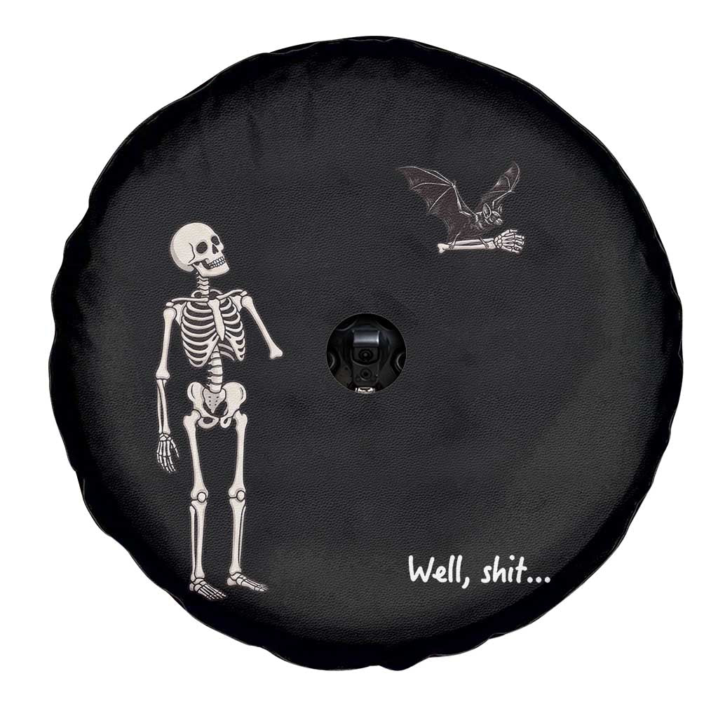 Funny Well Shit Skeleton Spare Tire Cover Bat Carrying Bones Halloween Gift