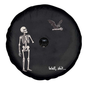 Funny Well Shit Skeleton Spare Tire Cover Bat Carrying Bones Halloween Gift