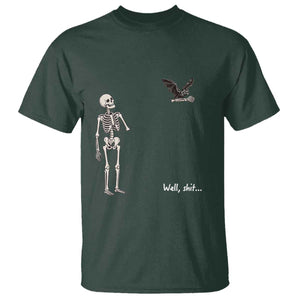 Funny Well Shit Skeleton T Shirt Bat Carrying Bones Halloween Gift