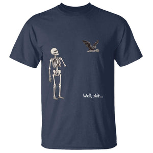 Funny Well Shit Skeleton T Shirt Bat Carrying Bones Halloween Gift