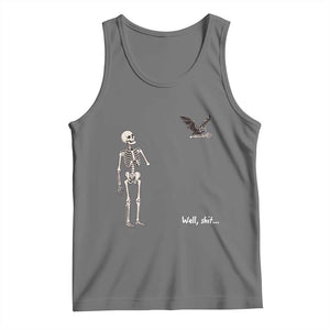 Funny Well Shit Skeleton Tank Top Bat Carrying Bones Halloween Gift