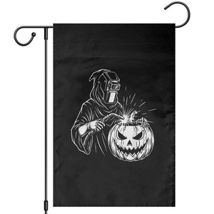 Funny Welder Halloween Grim Reaper Garden Flag Spooky Tradesman Welding