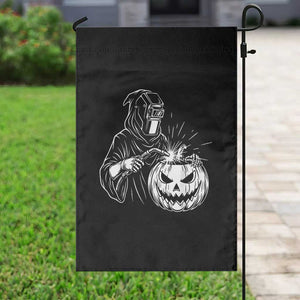 Funny Welder Halloween Grim Reaper Garden Flag Spooky Tradesman Welding