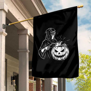 Funny Welder Halloween Grim Reaper Garden Flag Spooky Tradesman Welding