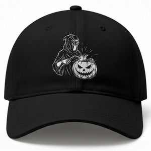 Funny Welder Halloween Grim Reaper Baseball Cap Spooky Tradesman Welding