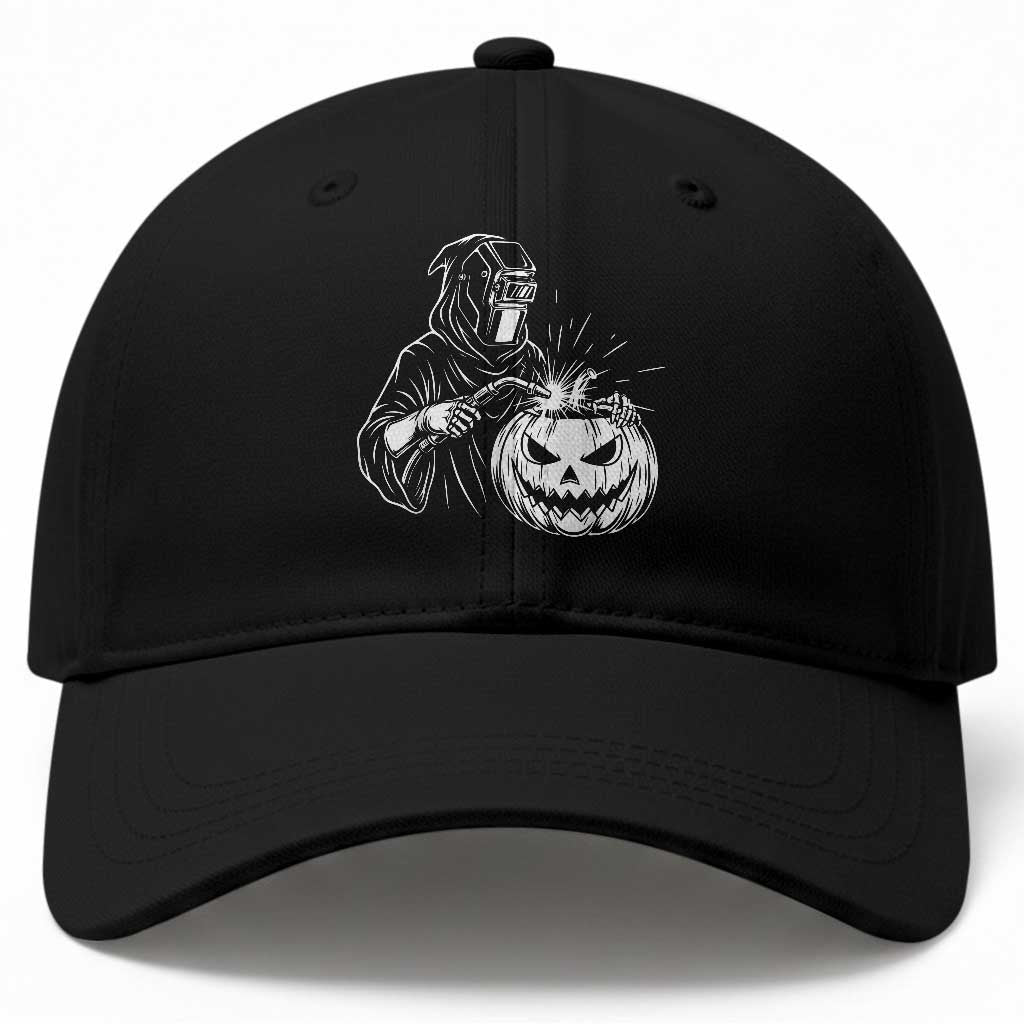Funny Welder Halloween Grim Reaper Baseball Cap Spooky Tradesman Welding