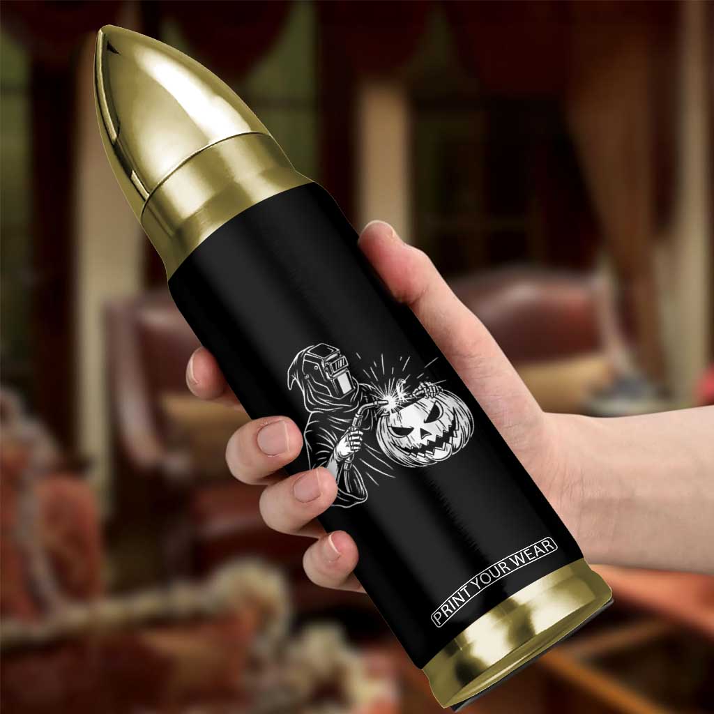 Funny Welder Halloween Grim Reaper Bullet Tumbler Spooky Tradesman Welding