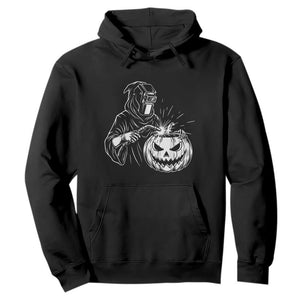 Funny Welder Halloween Grim Reaper Hoodie Spooky Tradesman Welding