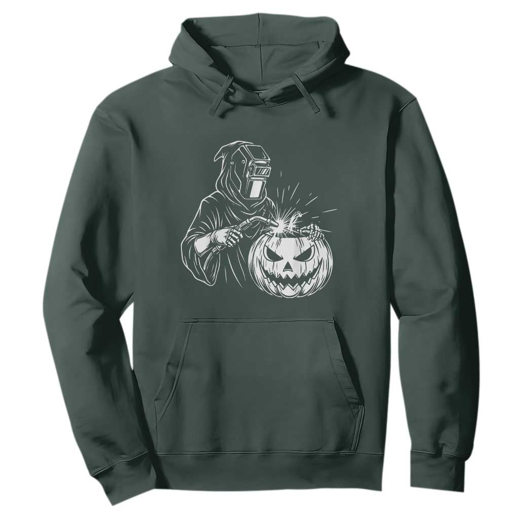 Funny Welder Halloween Grim Reaper Hoodie Spooky Tradesman Welding