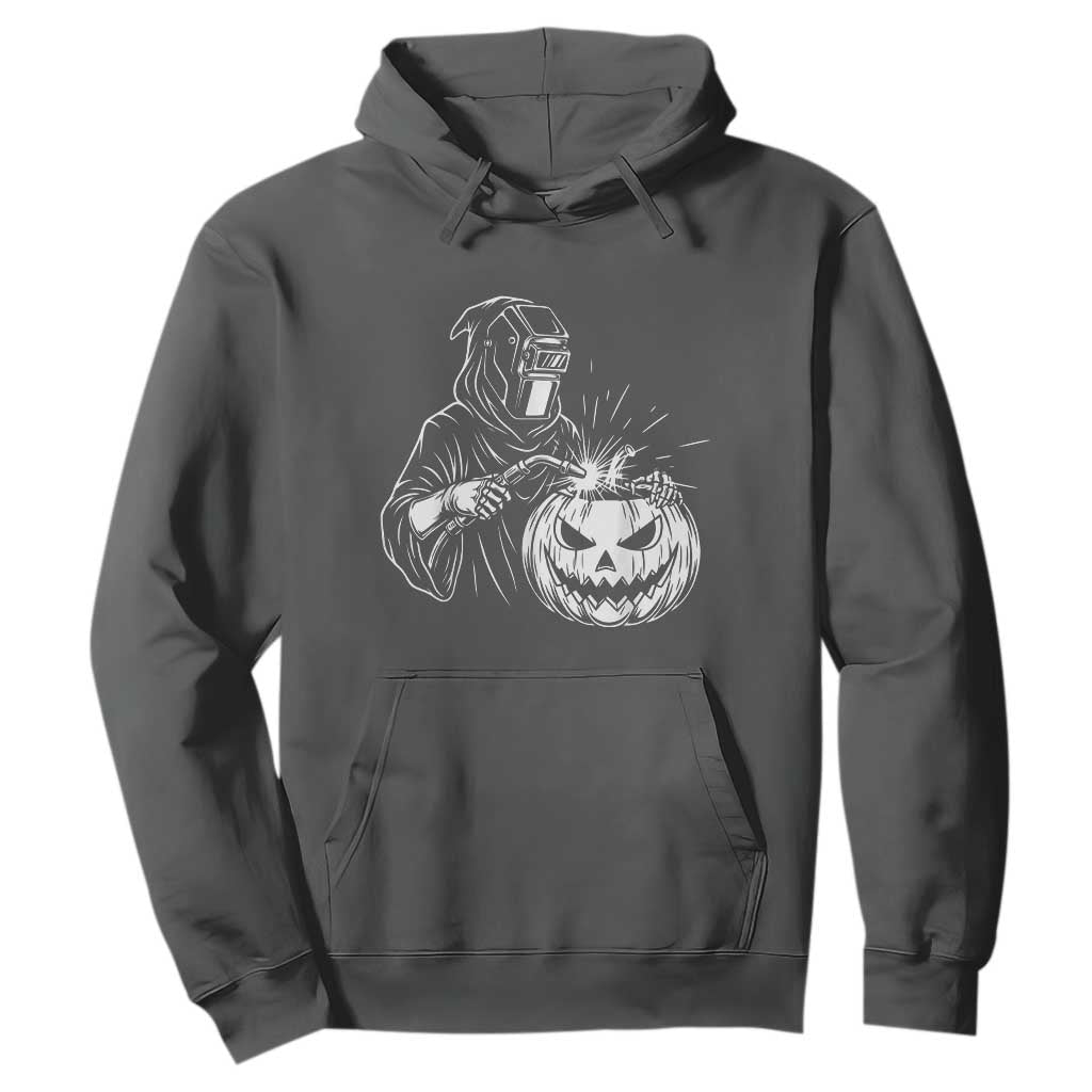 Funny Welder Halloween Grim Reaper Hoodie Spooky Tradesman Welding