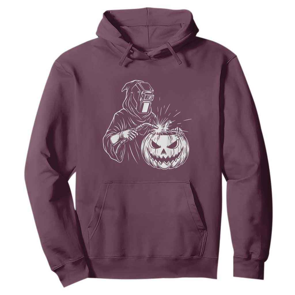 Funny Welder Halloween Grim Reaper Hoodie Spooky Tradesman Welding