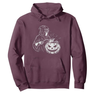 Funny Welder Halloween Grim Reaper Hoodie Spooky Tradesman Welding