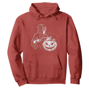 Funny Welder Halloween Grim Reaper Hoodie Spooky Tradesman Welding