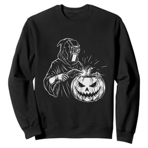 Funny Welder Halloween Grim Reaper Sweatshirt Spooky Tradesman Welding