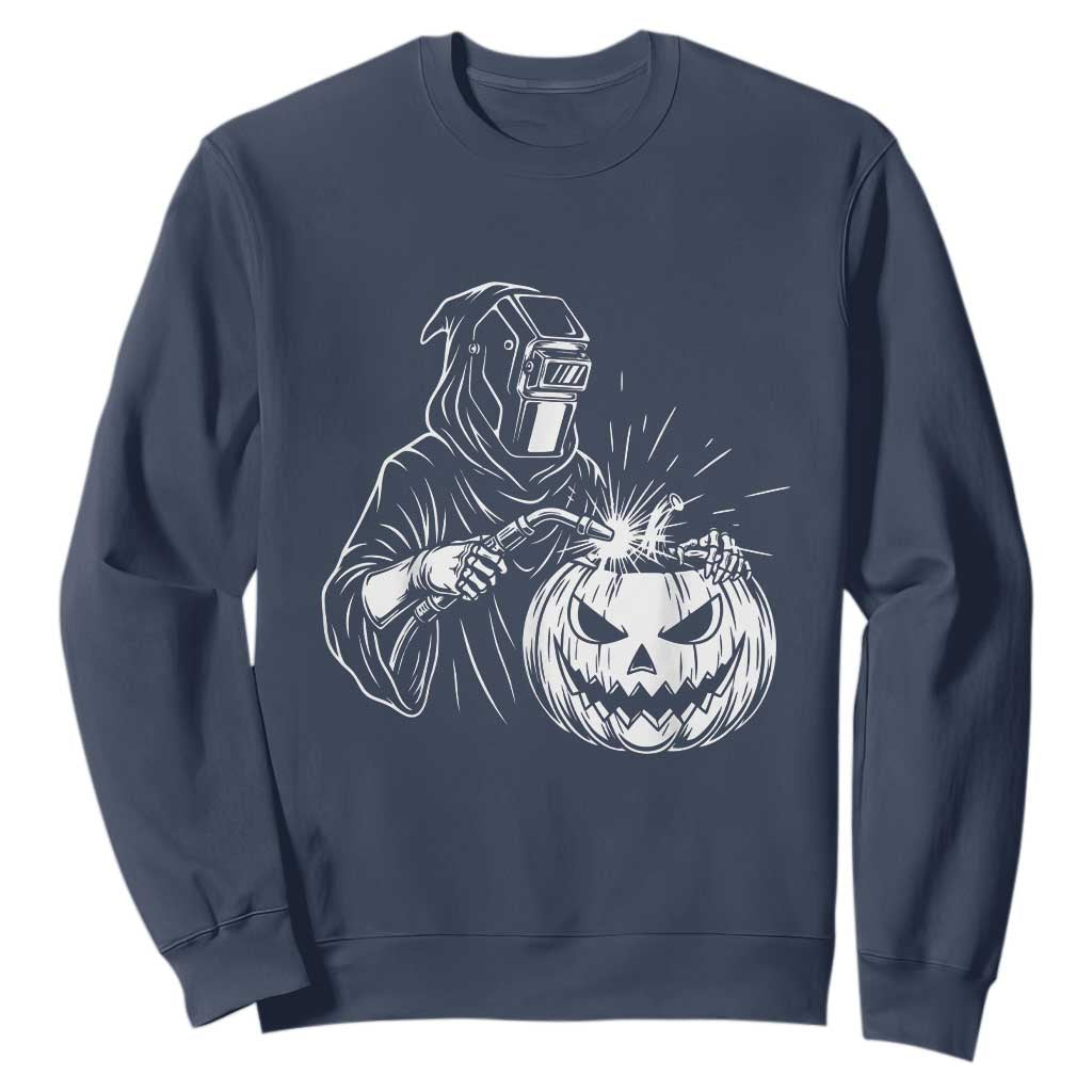 Funny Welder Halloween Grim Reaper Sweatshirt Spooky Tradesman Welding