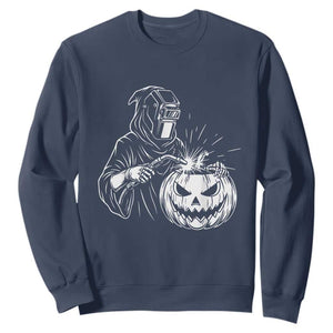 Funny Welder Halloween Grim Reaper Sweatshirt Spooky Tradesman Welding