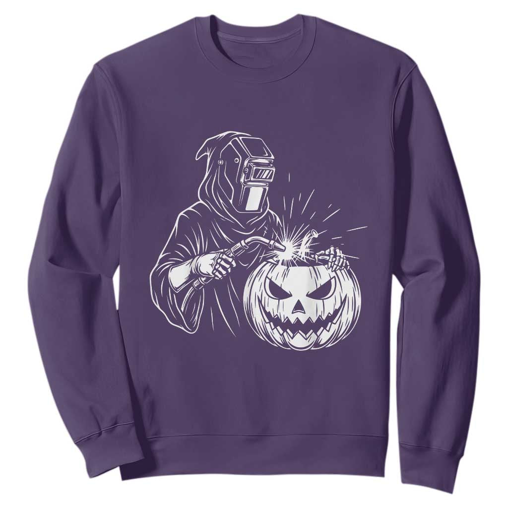 Funny Welder Halloween Grim Reaper Sweatshirt Spooky Tradesman Welding