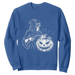 Funny Welder Halloween Grim Reaper Sweatshirt Spooky Tradesman Welding