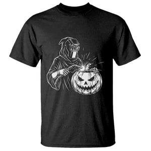 Funny Welder Halloween Grim Reaper T Shirt Spooky Tradesman Welding