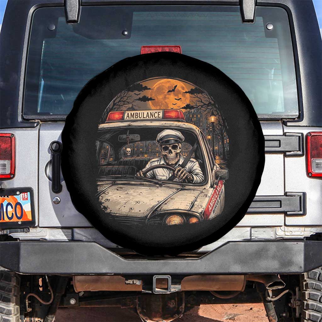 Funny Halloween Skeleton Paramedic Ambulance Driver Spare Tire Cover Spooky Rescue Squad Emergency Medical